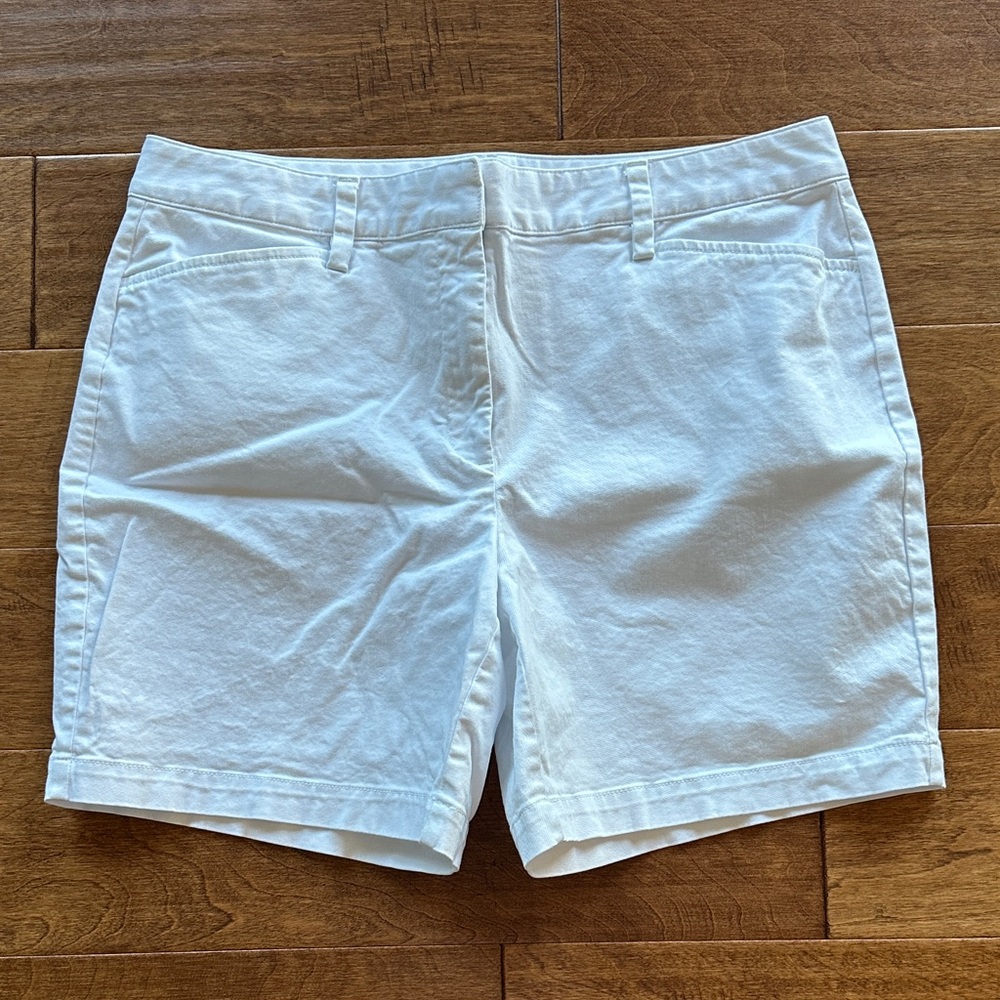 Lands' End Women's Classic White Bermudas